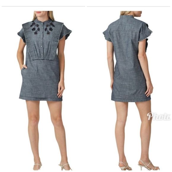 Coach Chambray Short Prairie Dress women’s size 6 EUC influencer - Picture 2 of 9